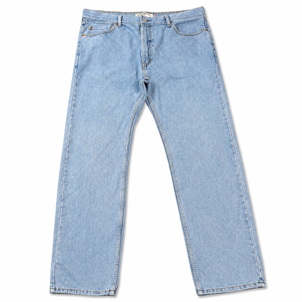 Levis‎ 505 Straight Fit Jeans Mens 40x32 Light Wash Blue Denim Cotton Classic